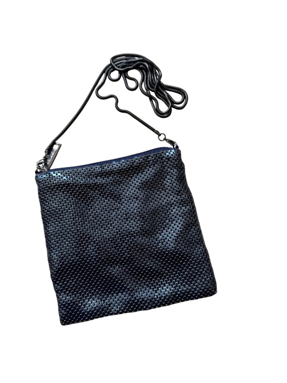 Whiting & Davis RARE BLUE Crossbody purse